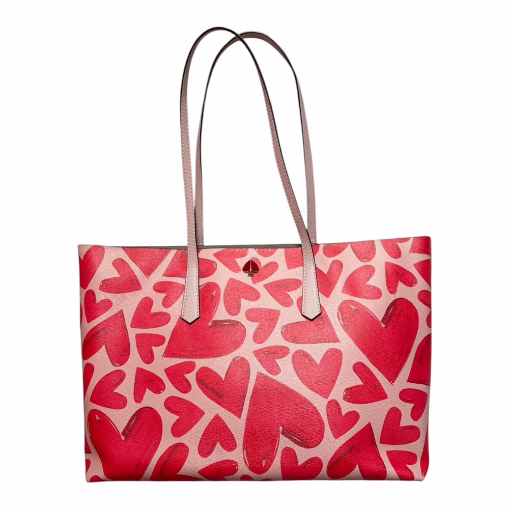 Kate Spade Red Pink Heart Valentine Love Molly Tote Bag